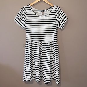 Black and white stripped dress